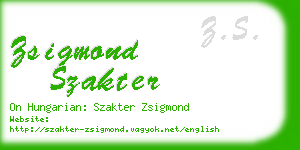 zsigmond szakter business card